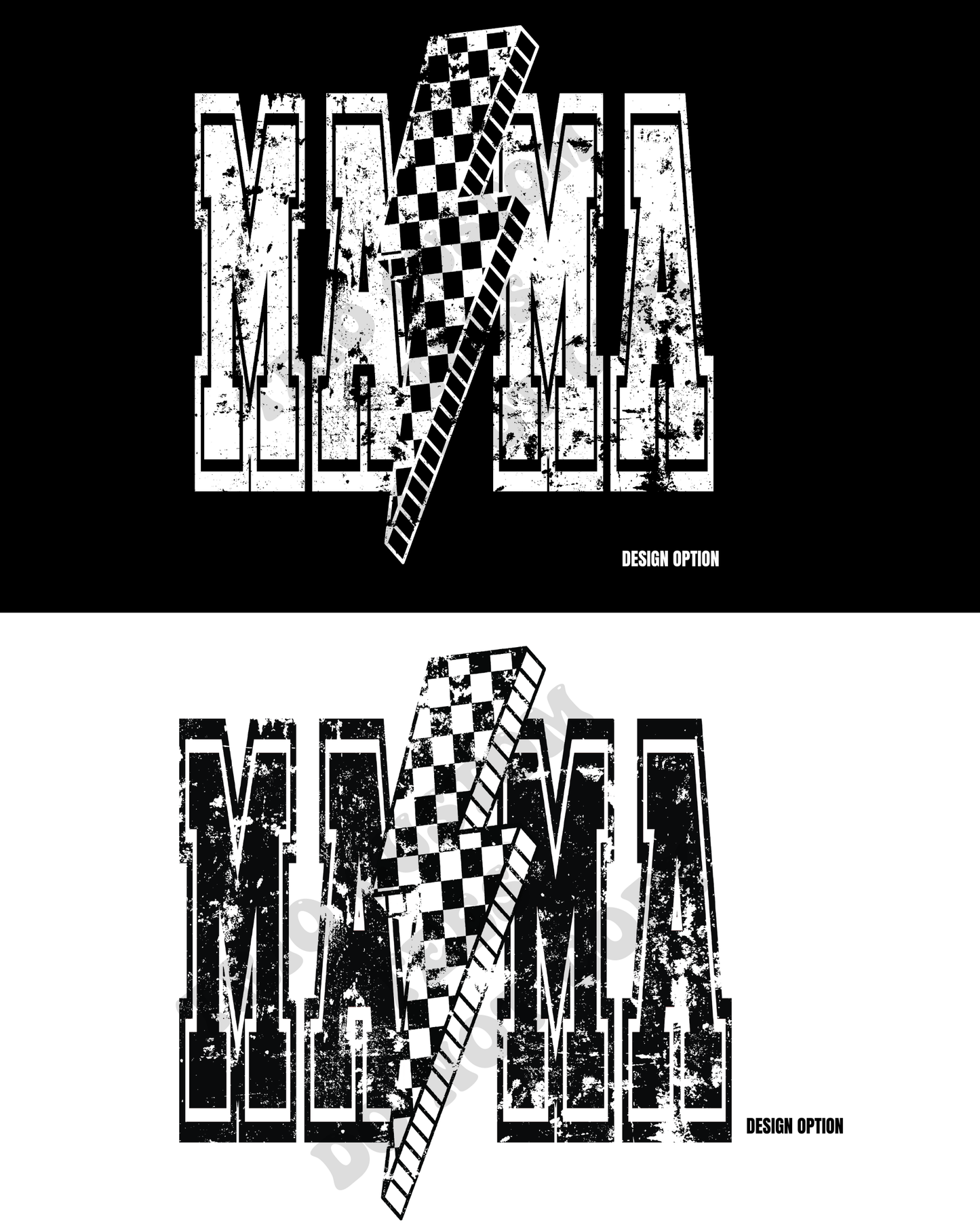 Checker Mama Distressed Design