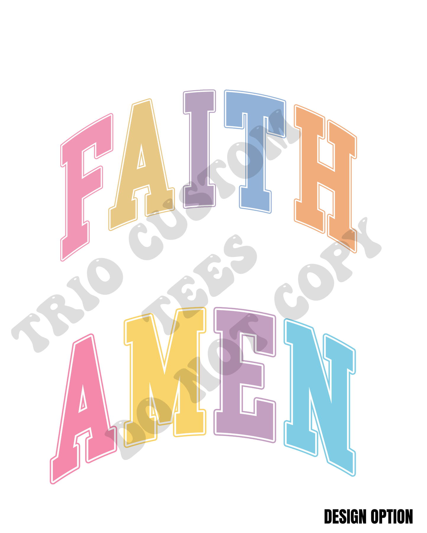 Faith Amen Pastel Easter Design