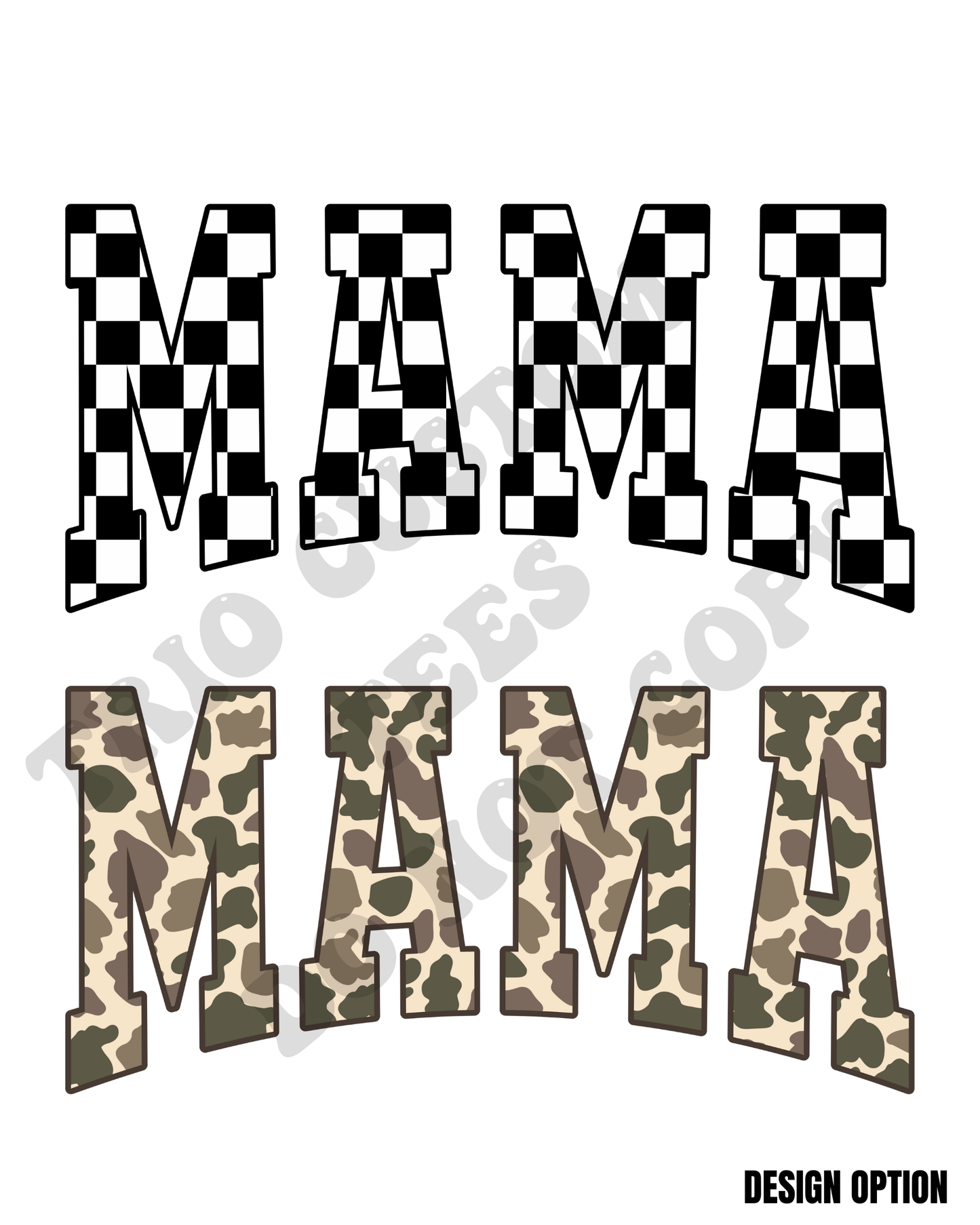 Mama Checkers Camouflage Camo Design