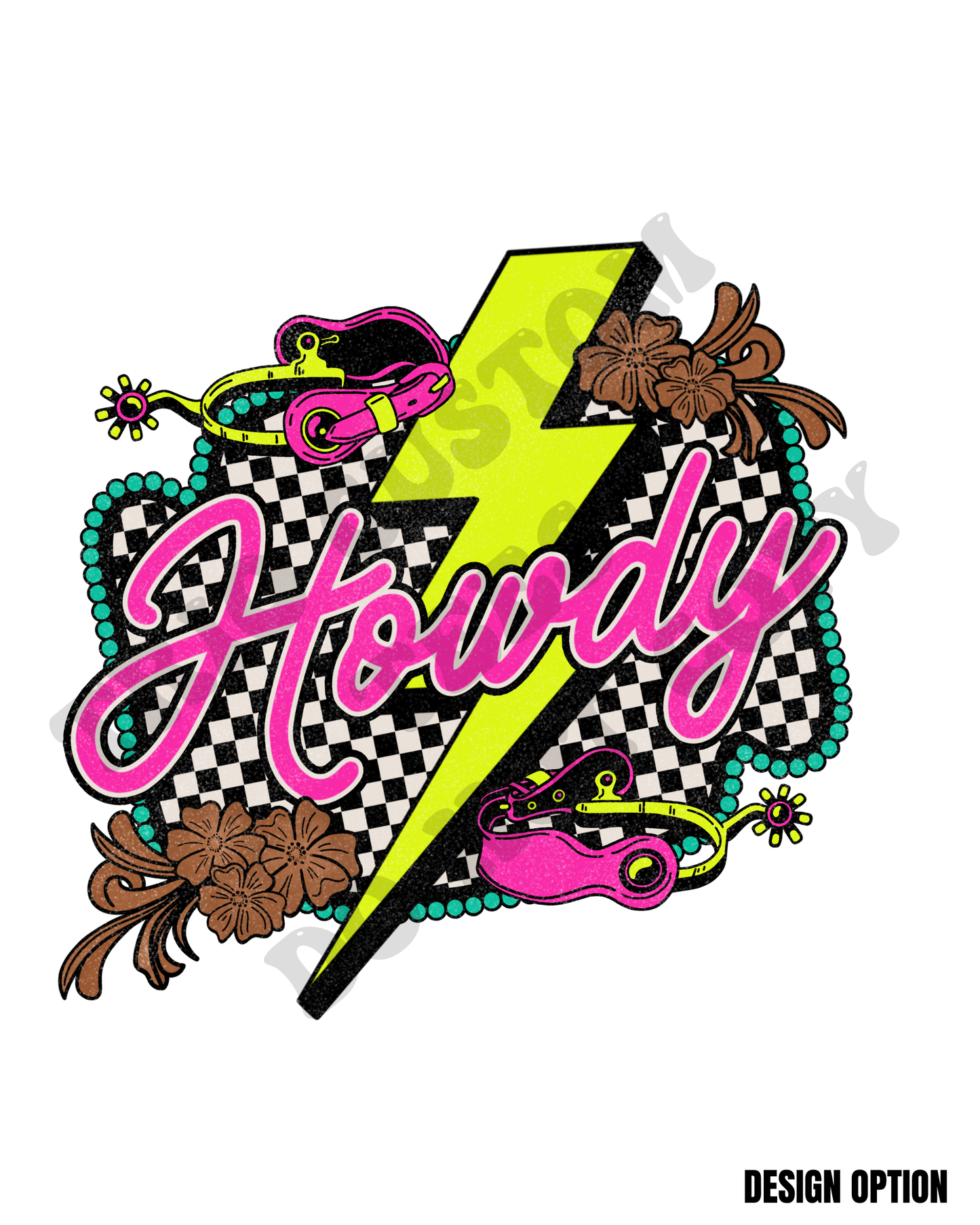 Howdy Western Checker Design