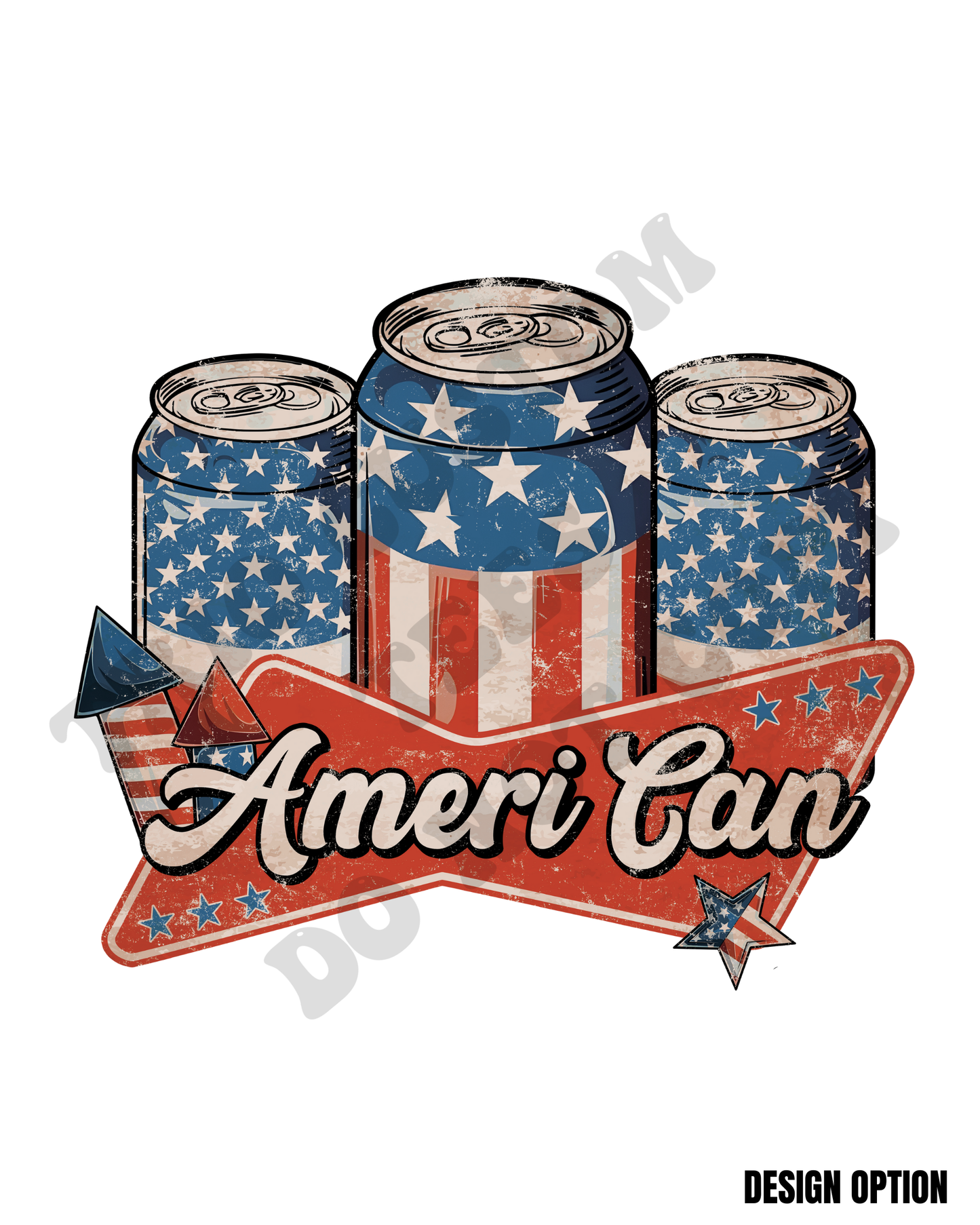 American Ameri Can Patriotic Memorial Day Fourth of July Design