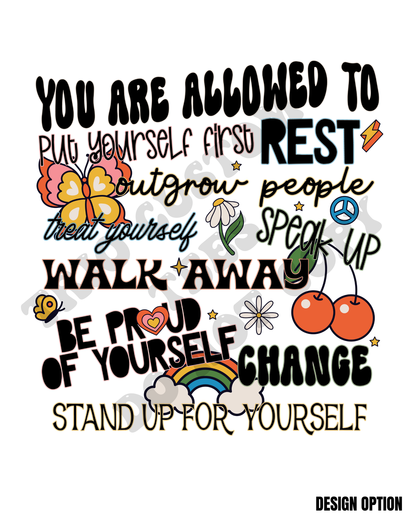 You are allowed to put yourself first mental health be kind design