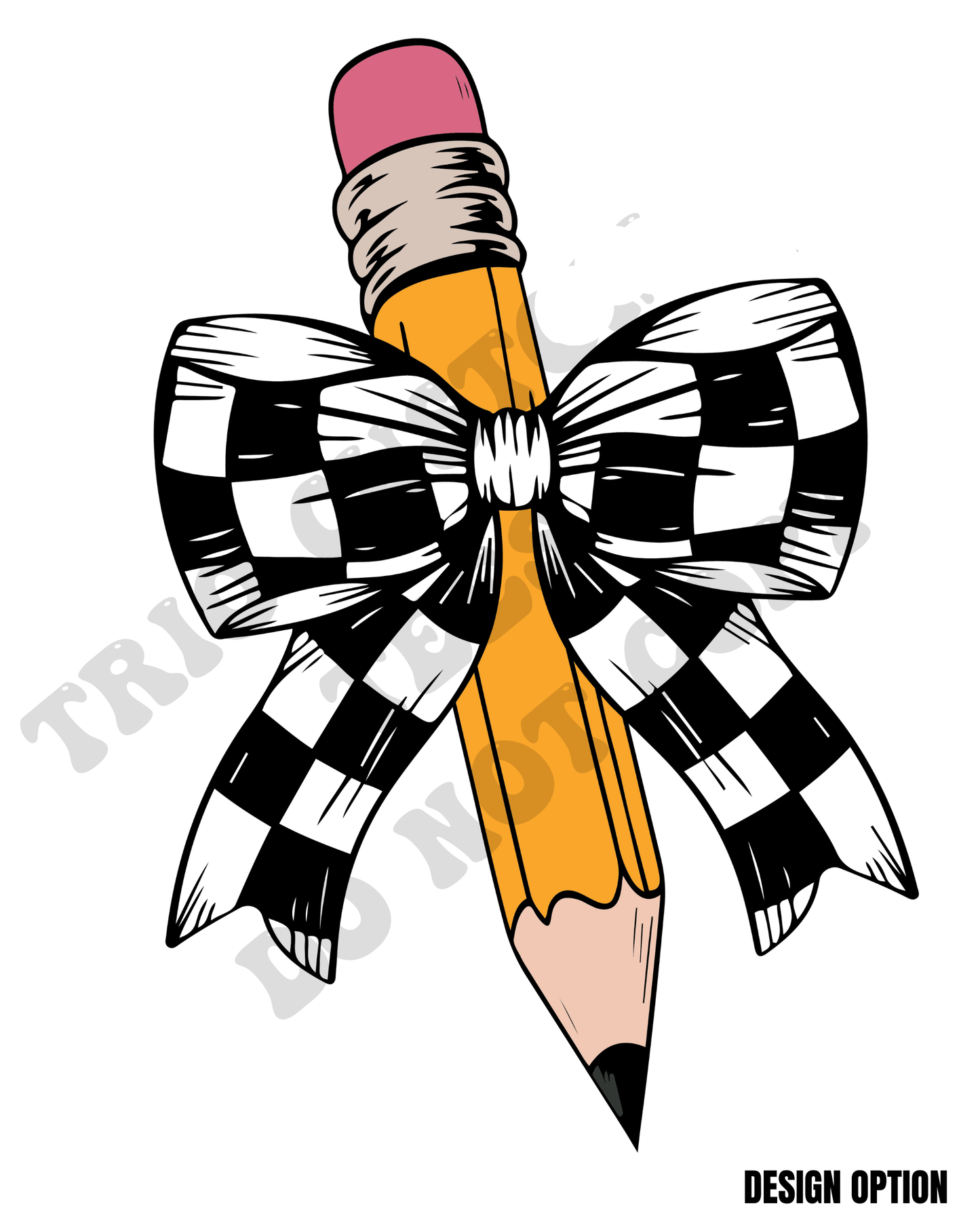 Teacher Checker Pencil Design