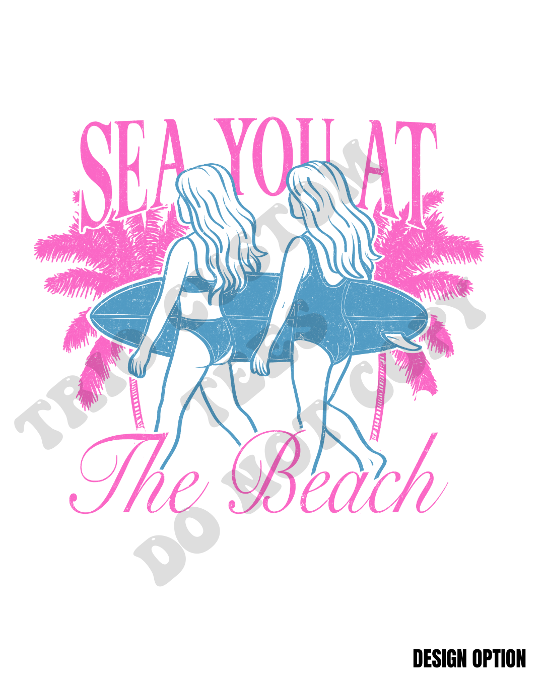 See You At The Beach Surfboard Design