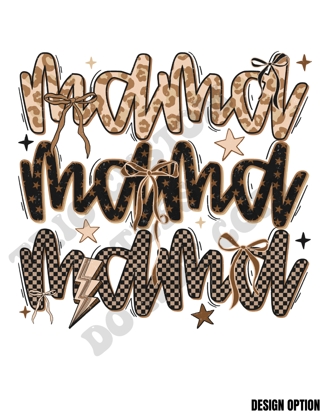 MAMA Cheetah Checker Star Design