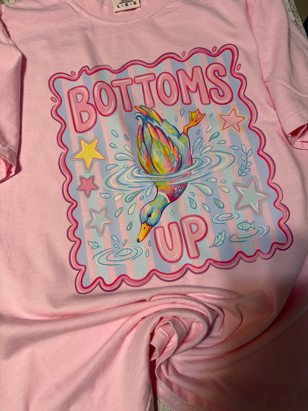 Bottoms Up Duck Preppy Comfort Colors Tee Shirt