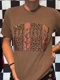 Mama Cheetah Flames Western Comfort Colors Tee Shirt
