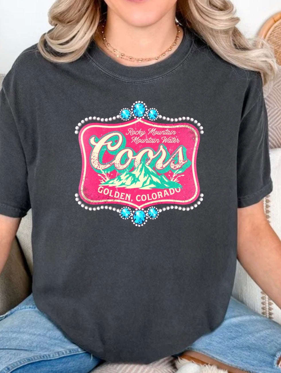 Coors Mountains Western Comfort Colors Tee