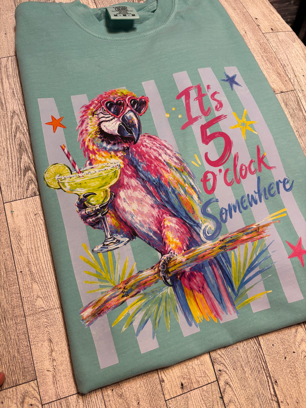 Its five o clock somewhere parrot  Comfort Colors