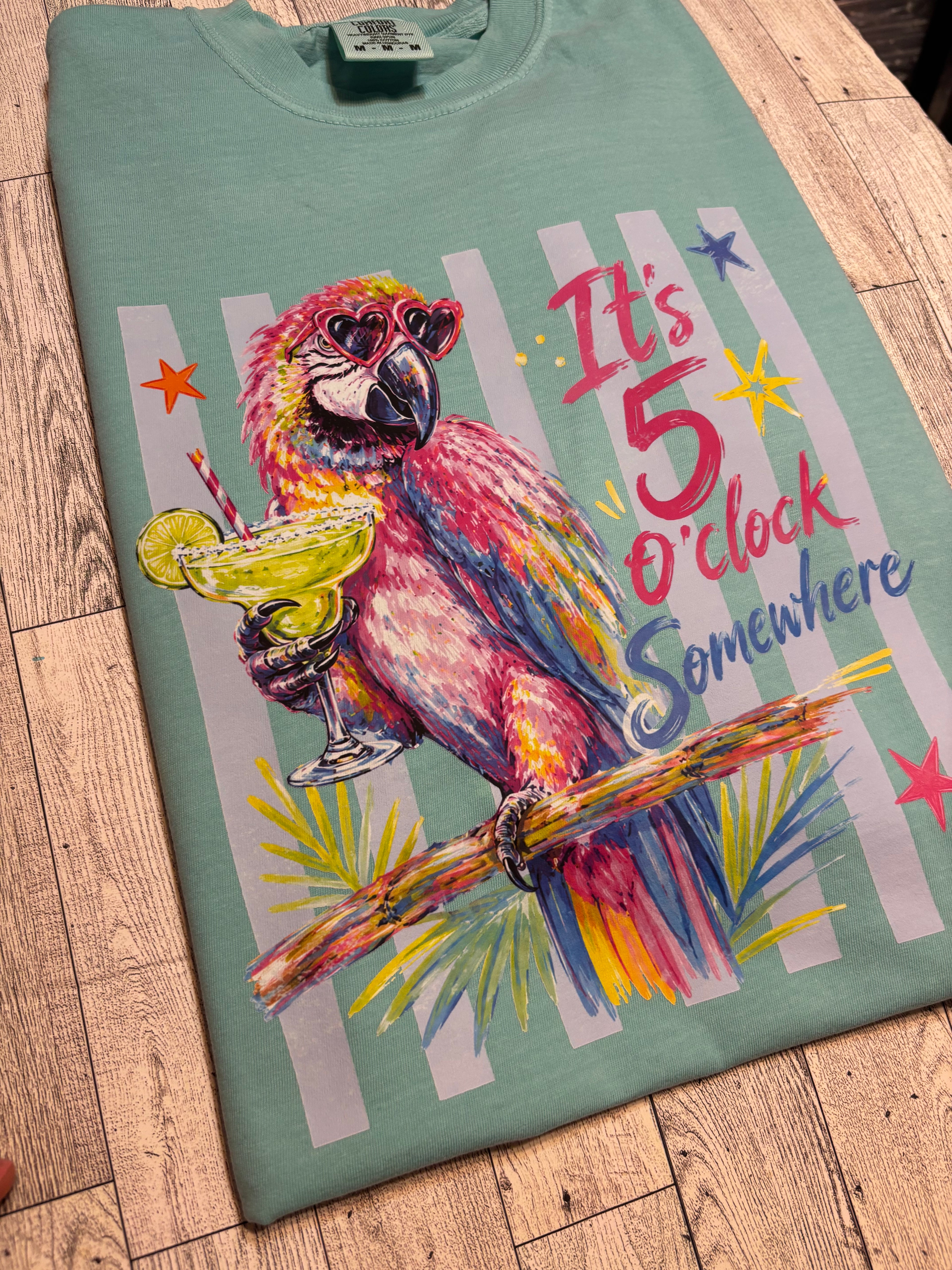 Its five o clock somewhere parrot  Comfort Colors