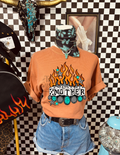 Mother Flames Dice Western Comfort Colors Tee Shirt
