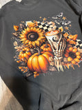 Skeleton Hand Coffee Bats Fall Comfort Colors Tee Shirt