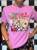 Caffeine and Chaos Western Checker Dice Comfort Colors Tee Shirt