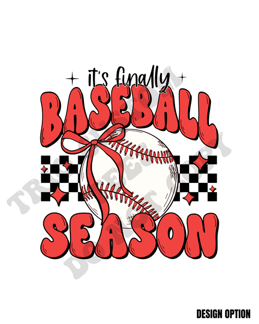 It's Finally Baseball Season Checker Design