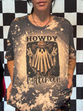 Howdy Halloween Cowhide Acid Washed Tee Shirt