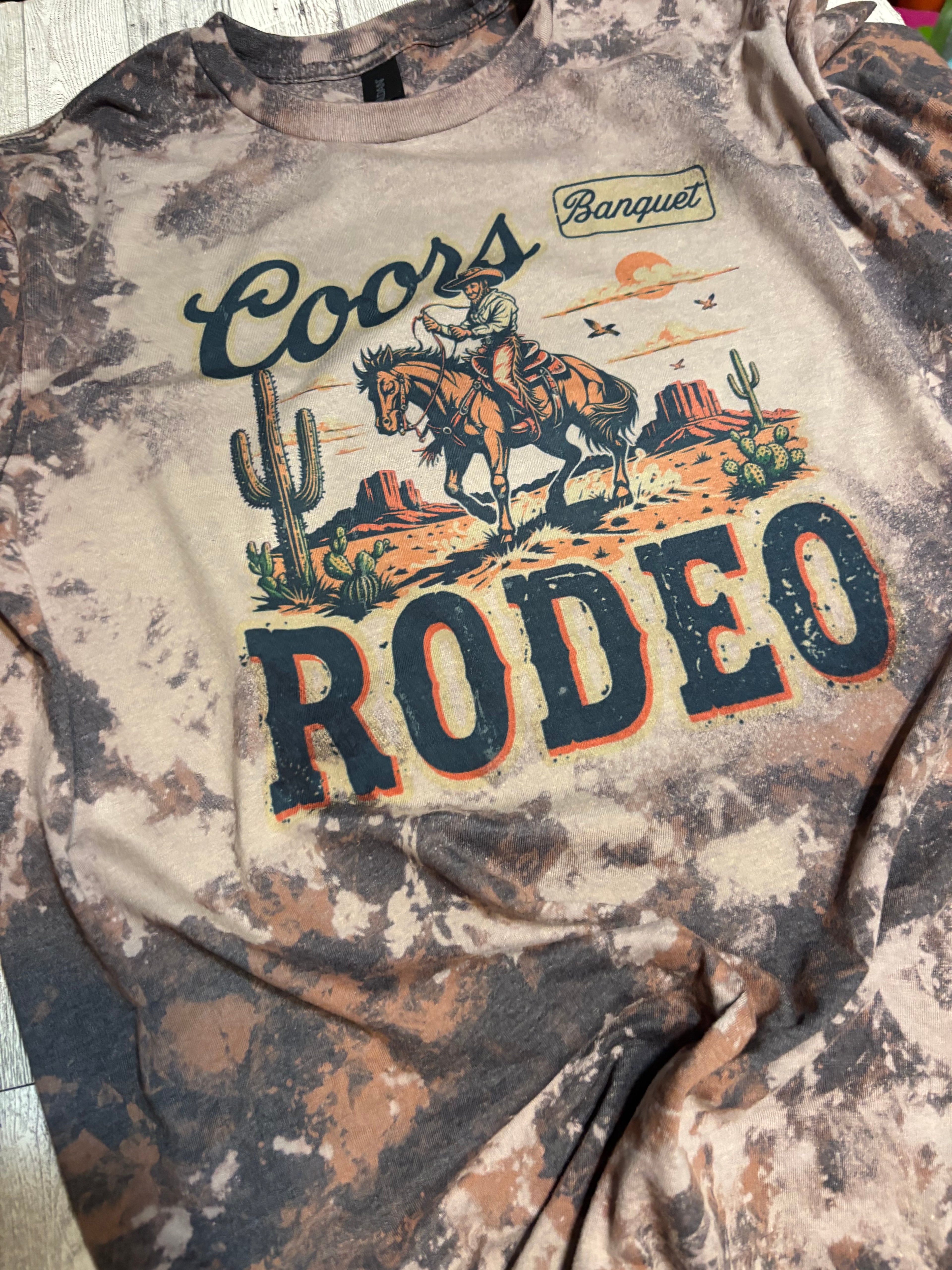 Coors banquet acid washed western tee shirt