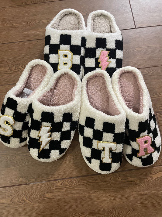 Checker Custom Slippers