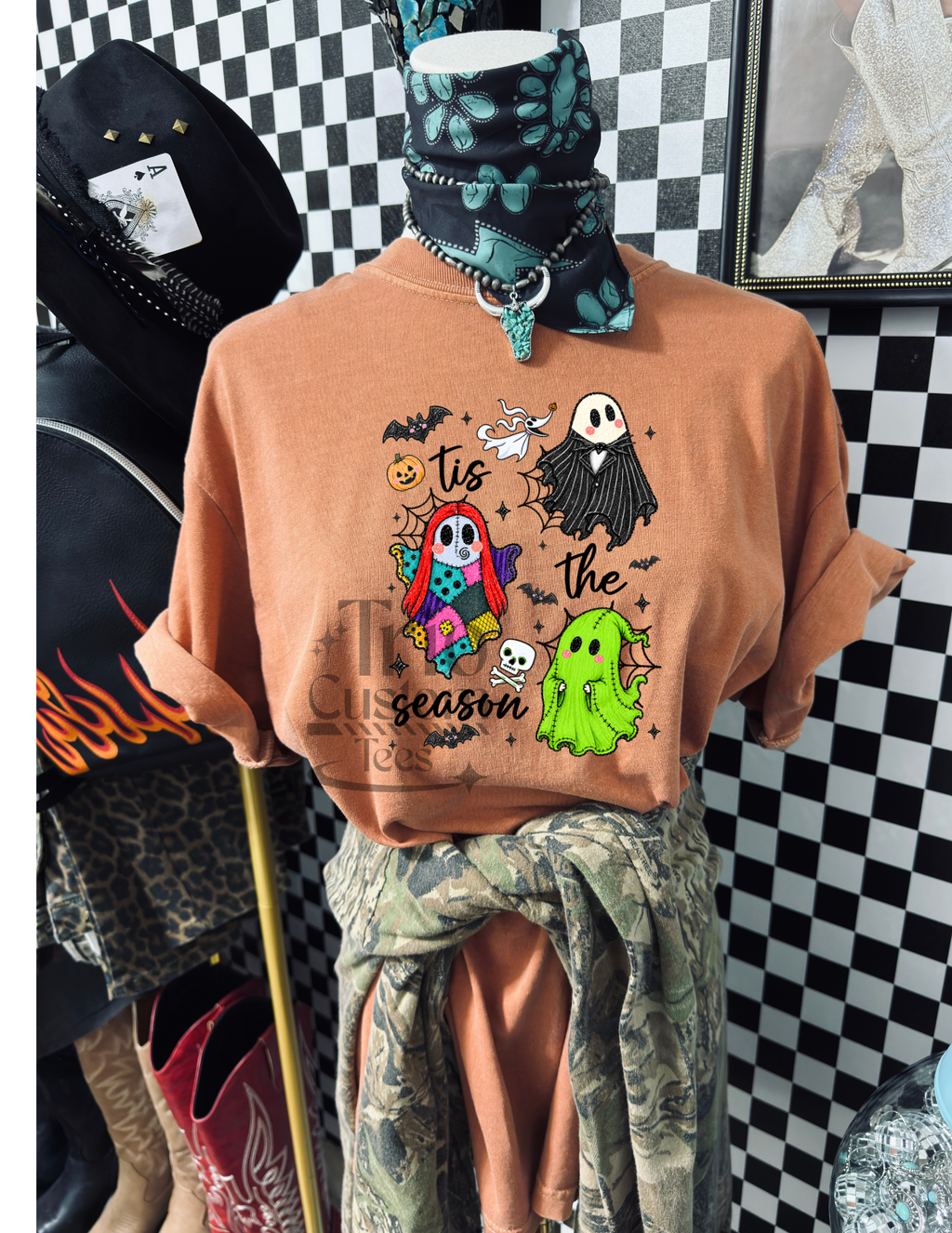 Tis the Season Nightmare Ghosts Halloween Comfort Colors Tee Shirt
