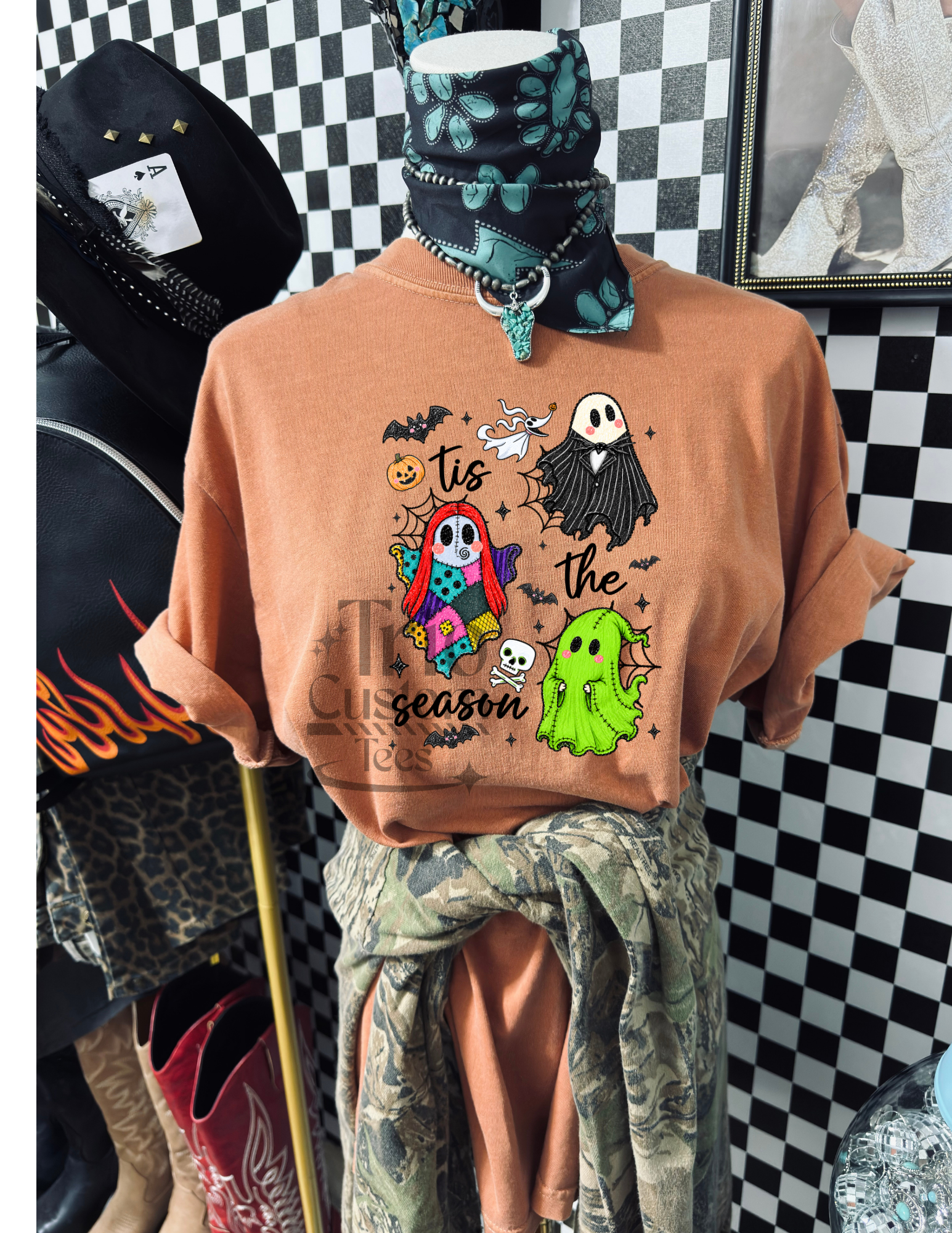 Tis the Season Nightmare Ghosts Halloween Comfort Colors Tee Shirt