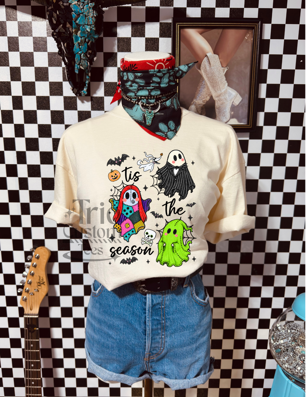 Tis the Season Nightmare Ghosts Halloween Comfort Colors Tee Shirt