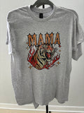 Mama Flames Tiger Gildan Tee Shirt