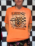 Coffee Brings Me Back To Life Acid Washed Tee Shirt Halloween Tee