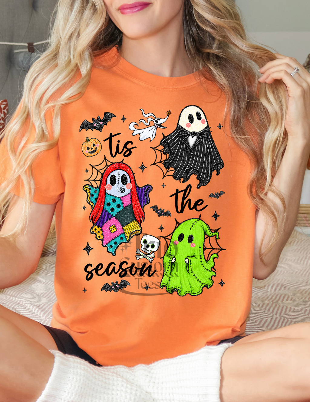 Tis the Season Nightmare Ghosts Halloween Comfort Colors Tee Shirt