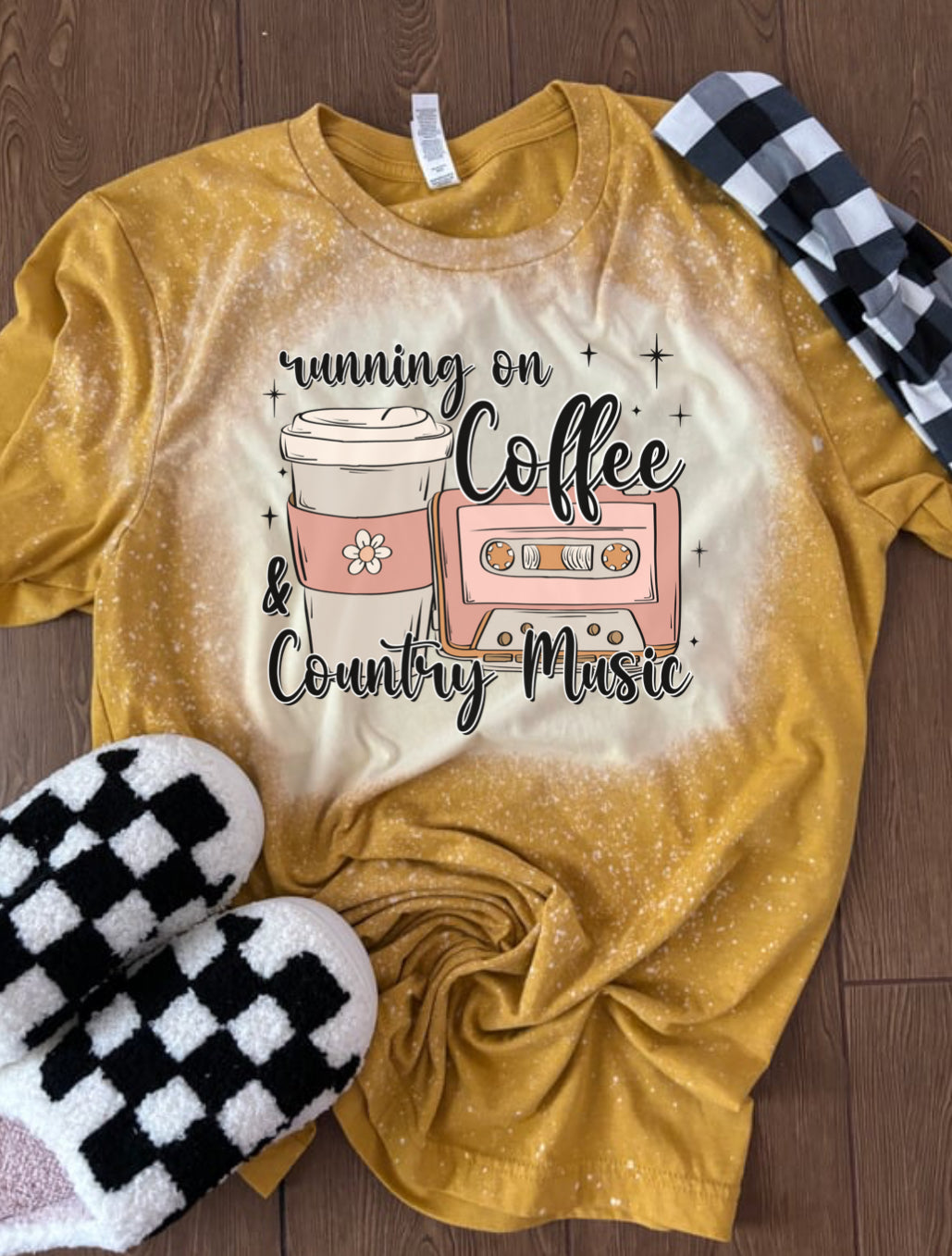 Running on Coffee and Country Music Tee Shirt