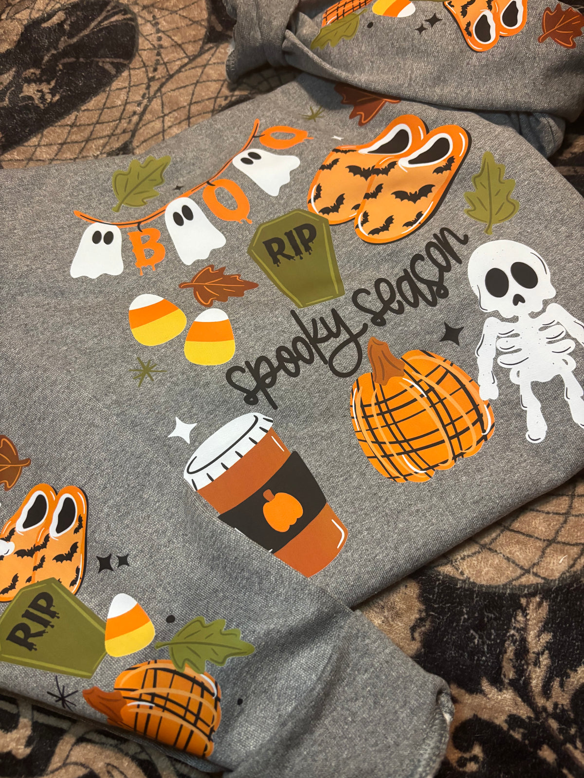 Spooky Season Crewneck Sweatshirt Fall Sleeves