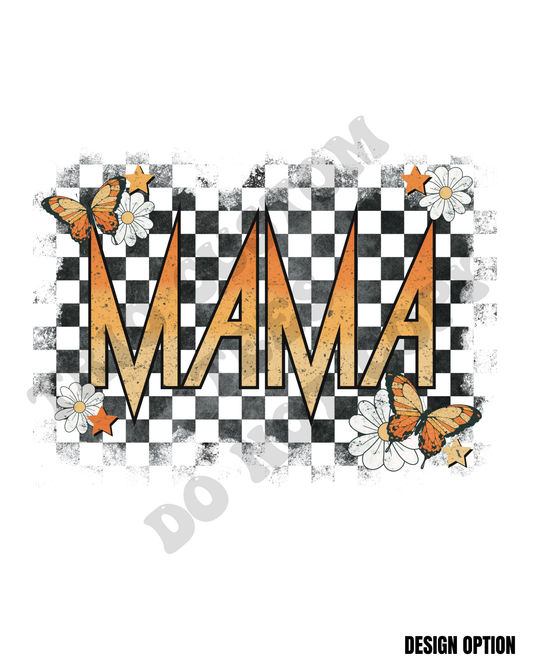 Flames Checker Mama Buttery Design