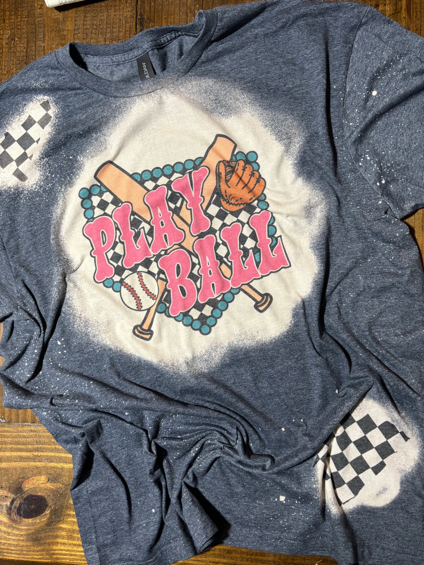 Play Ball Western Style Baseball Tee Shirt