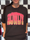 Howdy Neon Flames Western Comfort Colors Tee Shirt