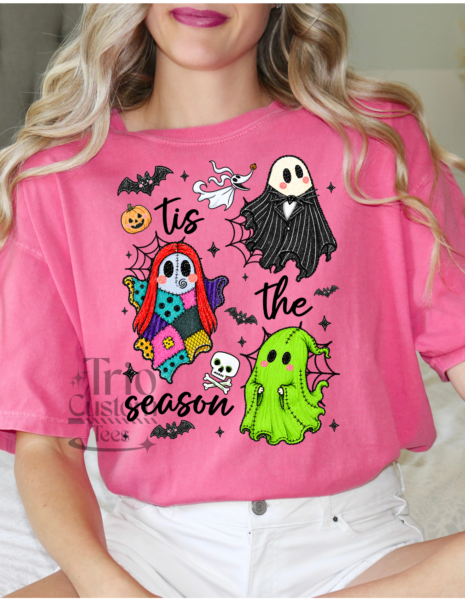 Tis the Season Nightmare Ghosts Halloween Comfort Colors Tee Shirt