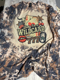 Baby I’m a wildcard cowhide acid washed tee shirt