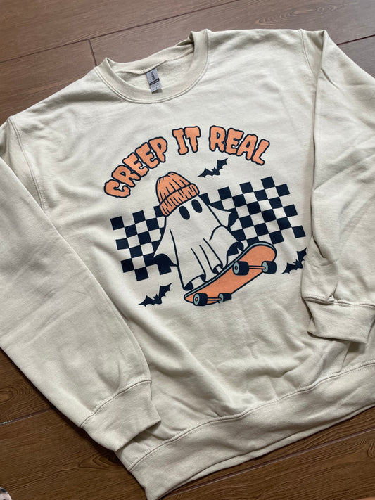 Creep it real Ghost Halloween Sweatshirt