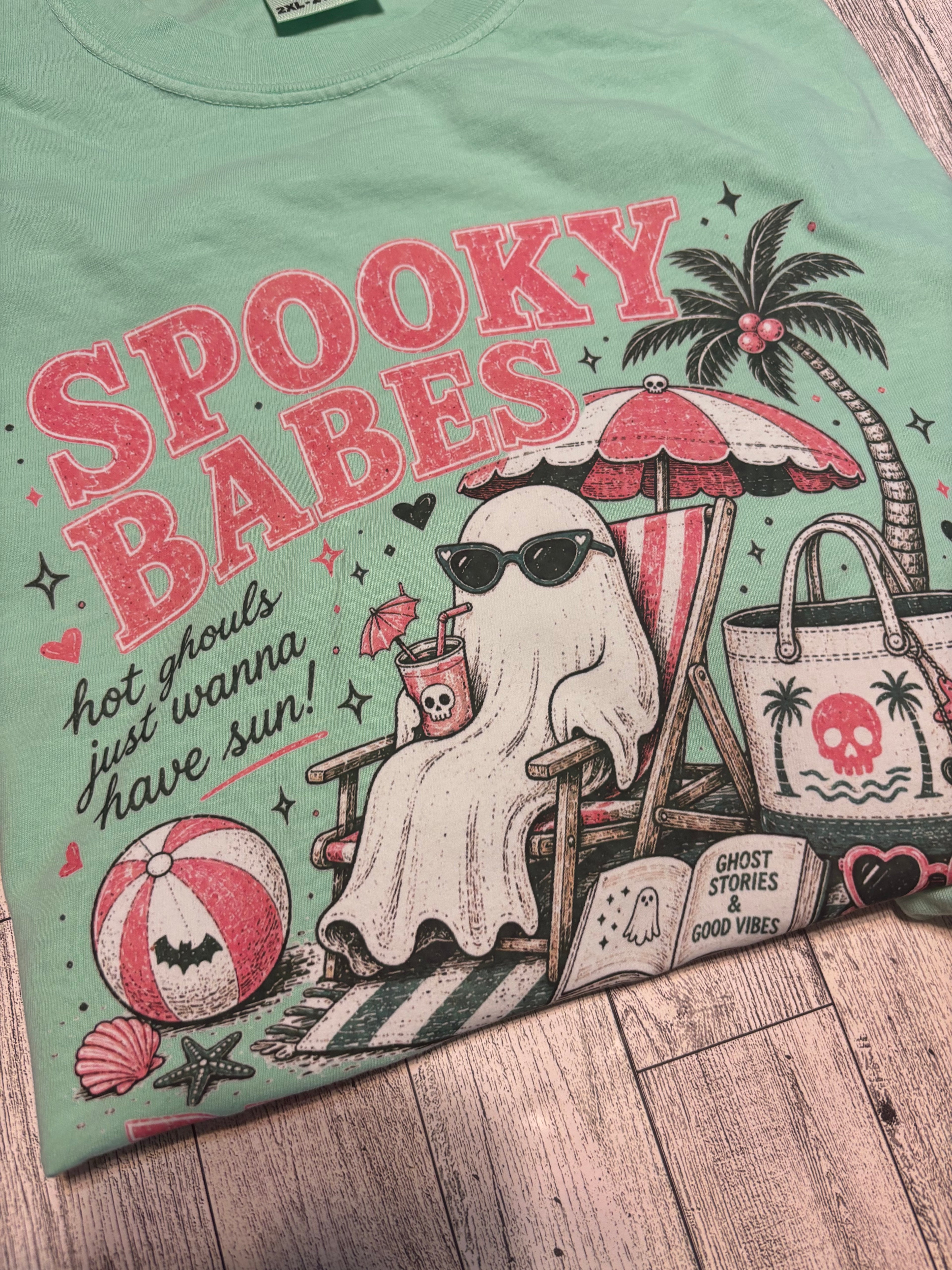 Spooky babe ghost tee shirt summer comfort colors