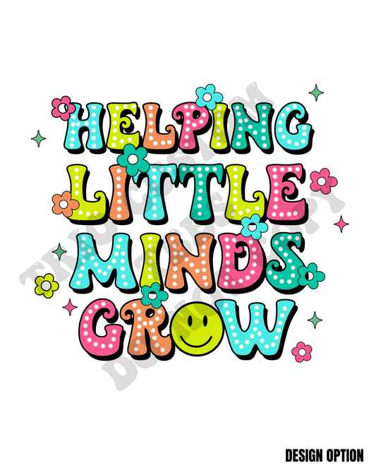 Helping Little Minds Grow Teacher Cute Smiley Design