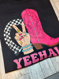 Yeehaw western checker boots Comfort colors
