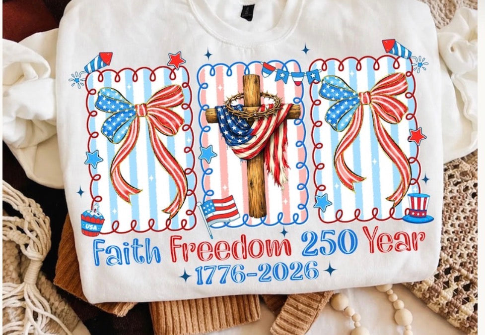 Faith freedom 250 years comfort colors