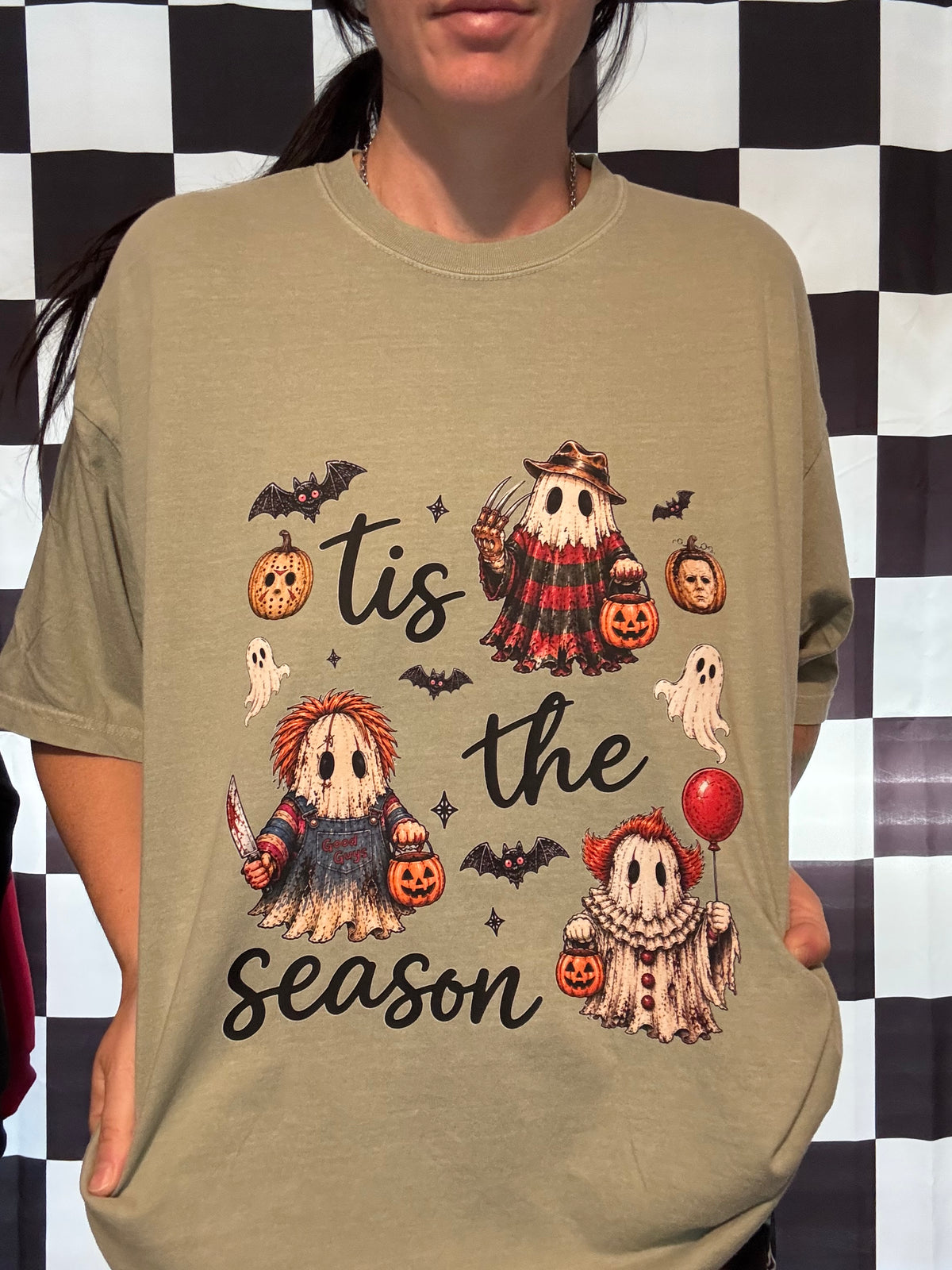 Tis the Season Horror Ghosts Comfort Colors Halloween