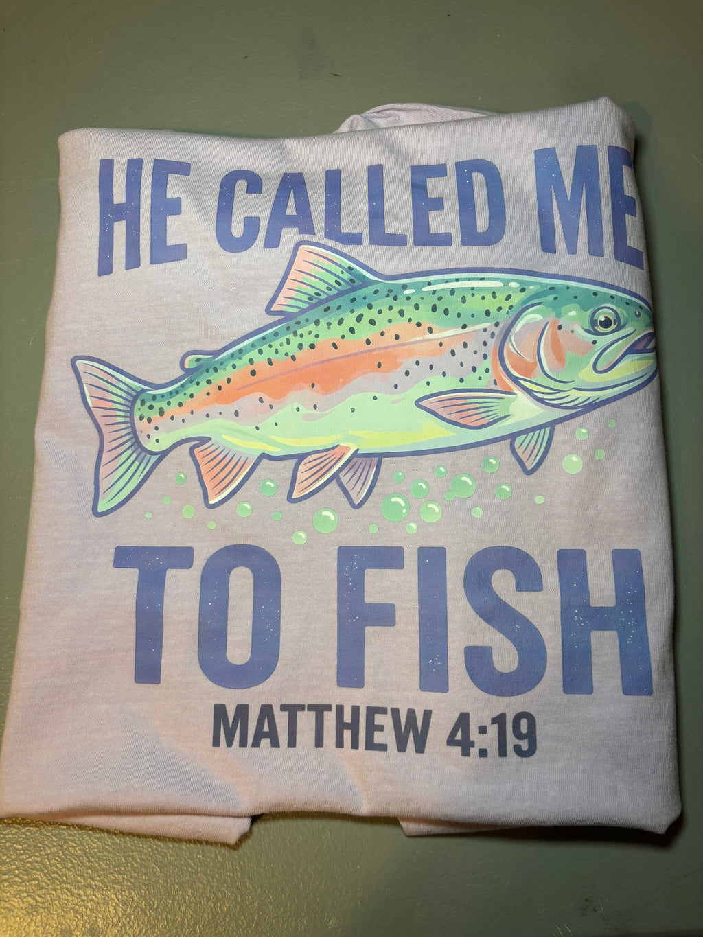 He Called Me To Fish Matthew 4:19 bible shirt comfort colors