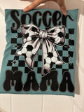 Soccer mama bow Comfort Colors Tee Shirt