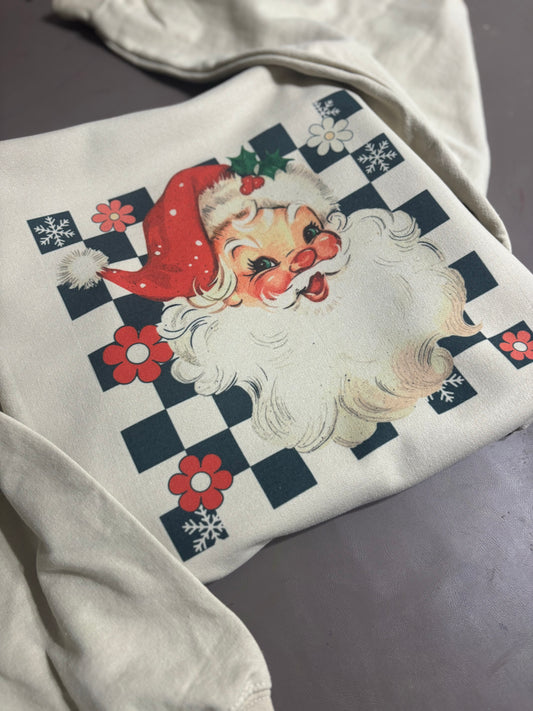 Checkerboard Vintage Santa