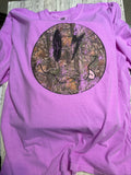 Camo Distressed Smiley Face Comfort Colors tee Shirt