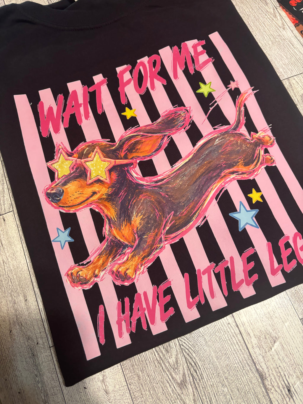 Wait for me I have little legs dachshund dog tee shirt