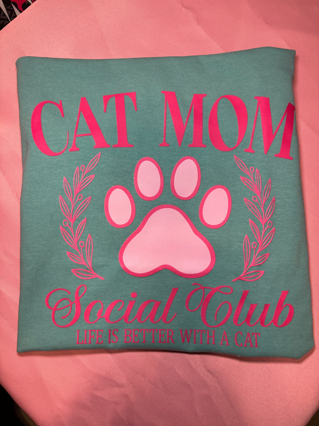 Cat Mom Social Club Comfort Colors Tee Shirt