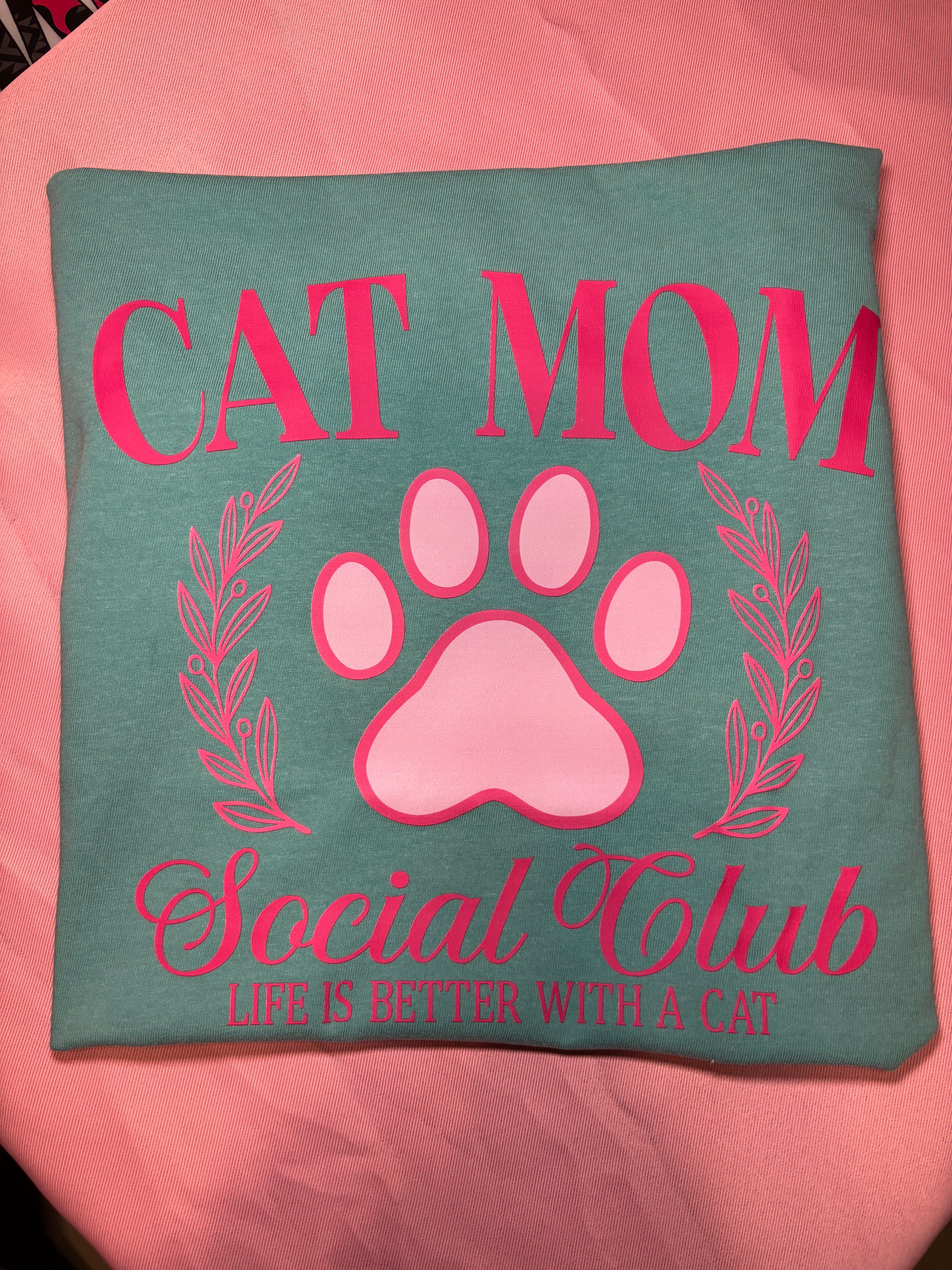 Cat Mom Social Club Comfort Colors Tee Shirt