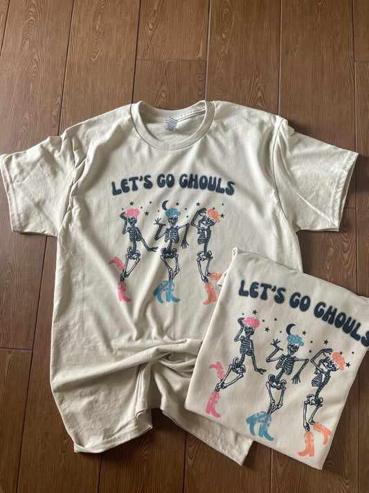 Let’s Go Ghouls Skeleton Western Tee