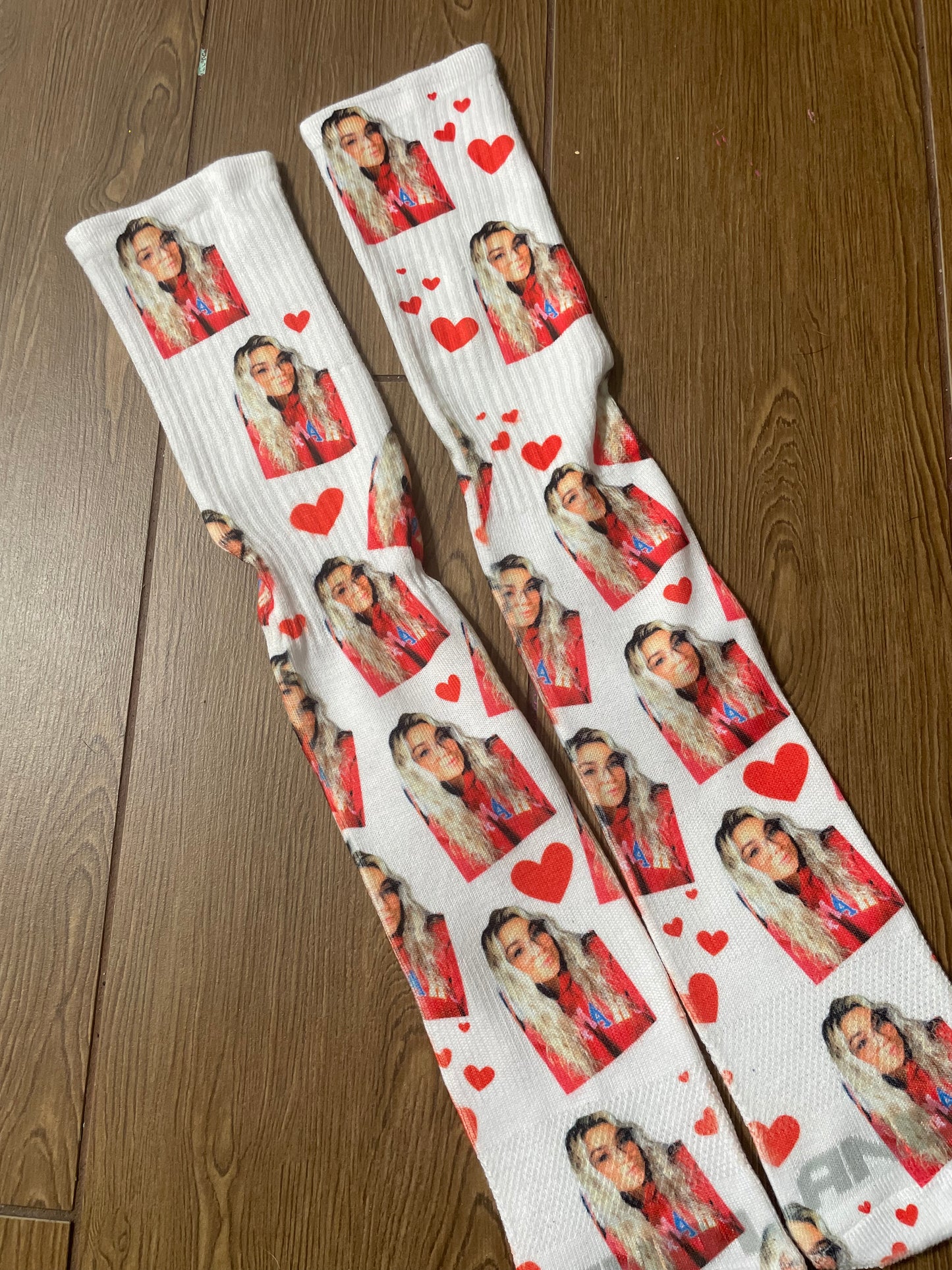 Valentines Day Silly Face Socks