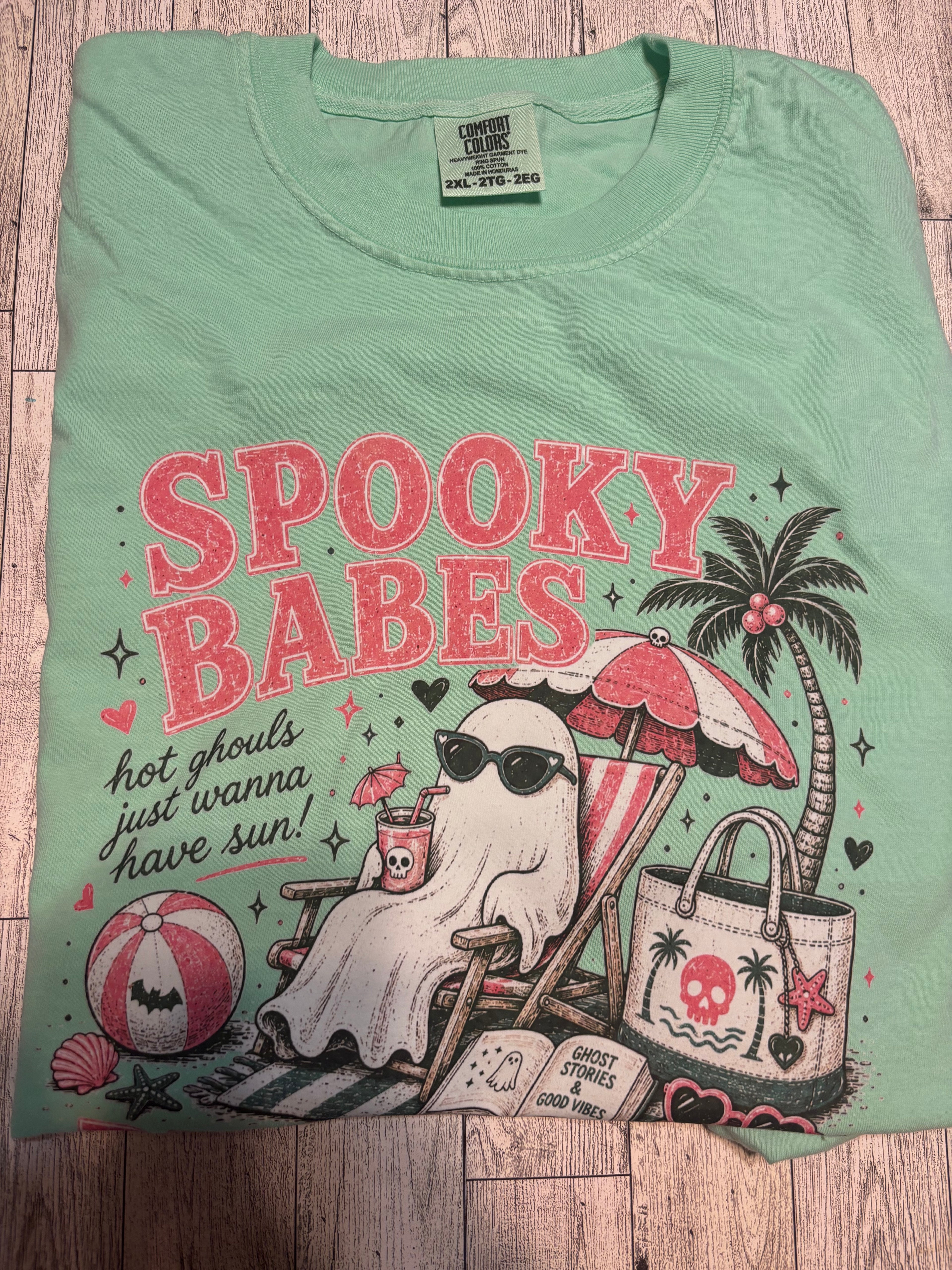 Spooky babe ghost tee shirt summer comfort colors